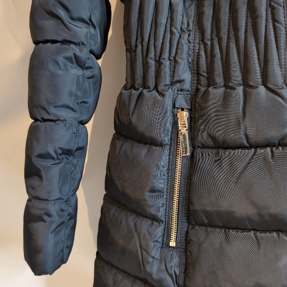 LAUNDRY by Shelly Segal Women's Puffer Jacket w/ Cinched Waist and Fur Hood, XS - Picture 4 of 15